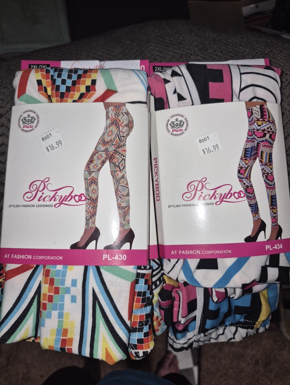 Pickyboo Geometric Print Leggings - Multicolor